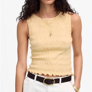 Madewell Smocked Boatneck Tank